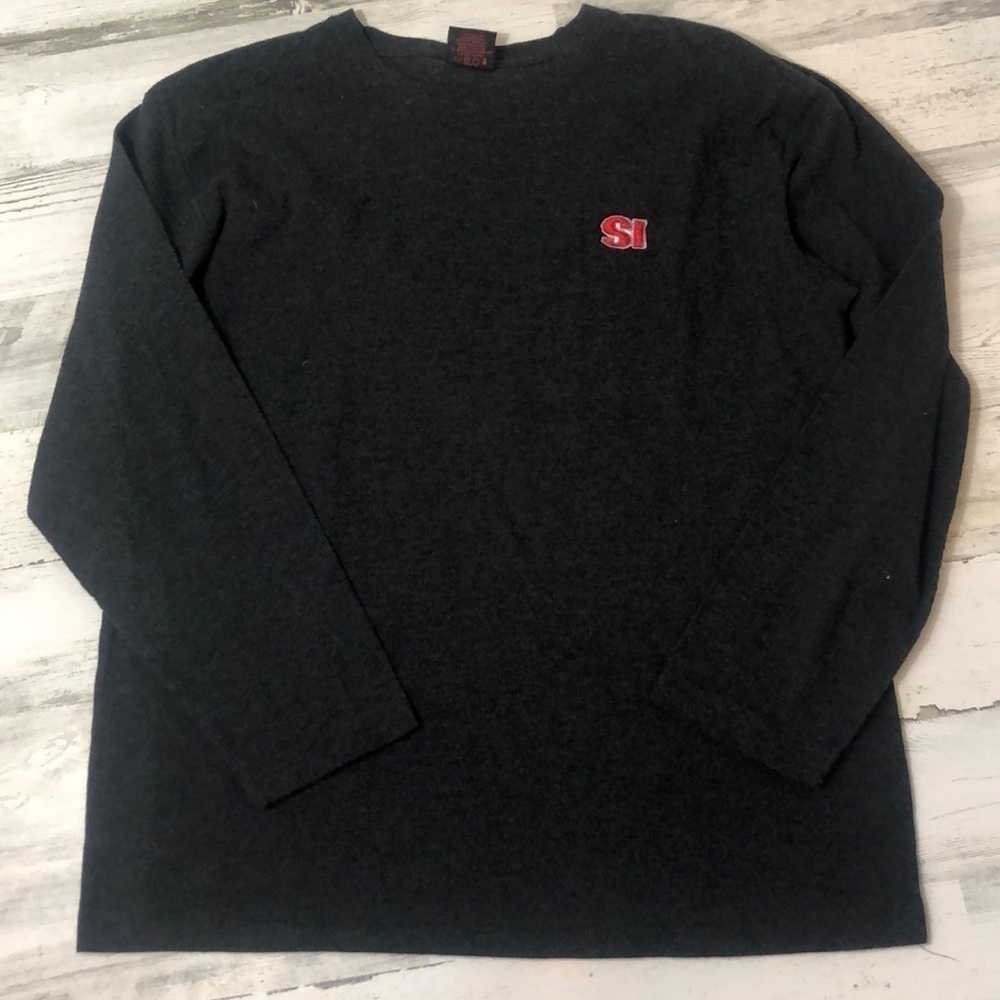 Sports illustrated Dark Gray Henley Long Sleeve L